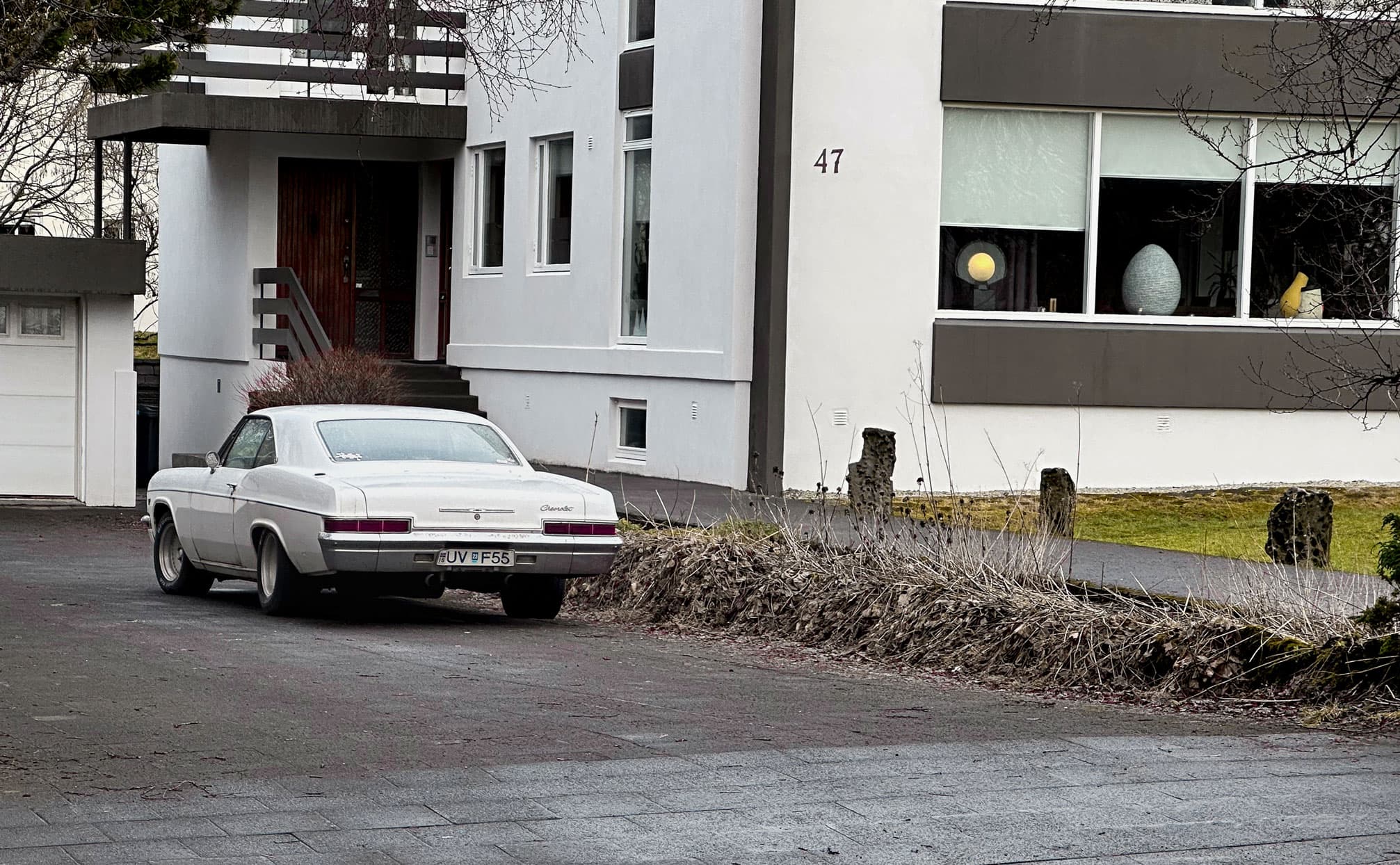 Car in front of a house